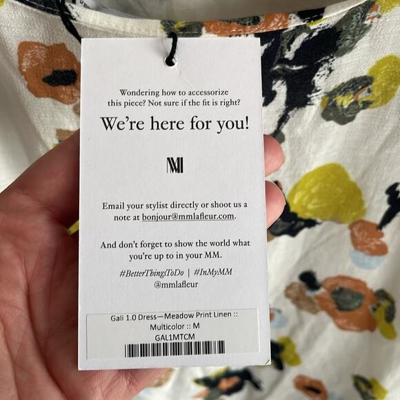 M.M.LaFleur The Gali Dress Meadow Print Linen - Picture 10 of 16